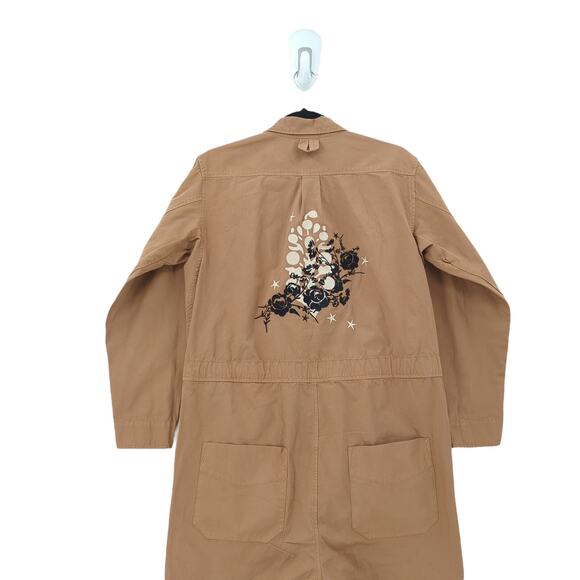 Westerlind Women S Climbing Jumpsuit Coyote Brown Utility Embroidered Relax NEW - Picture 8 of 9